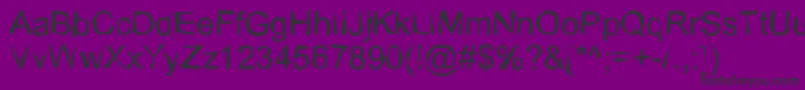 WobblyNormal-Schriftart – Schwarze Schriften auf violettem Hintergrund