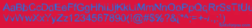 WobblyNormal Font – Blue Fonts on Red Background