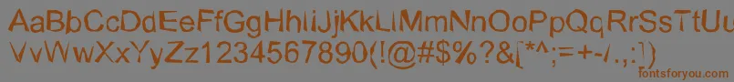 WobblyNormal Font – Brown Fonts on Gray Background