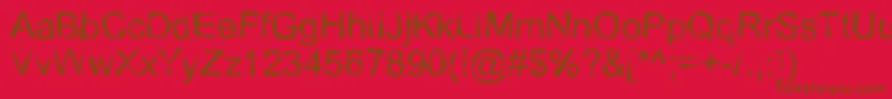 WobblyNormal Font – Brown Fonts on Red Background