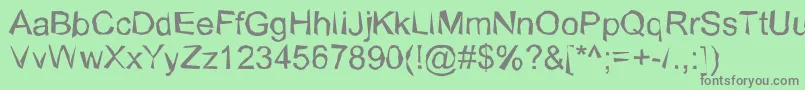 WobblyNormal Font – Gray Fonts on Green Background