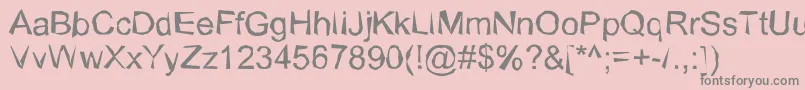 WobblyNormal Font – Gray Fonts on Pink Background