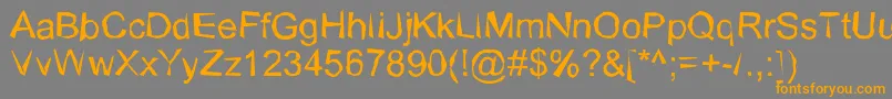 WobblyNormal Font – Orange Fonts on Gray Background