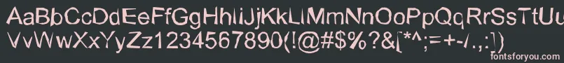 WobblyNormal Font – Pink Fonts on Black Background