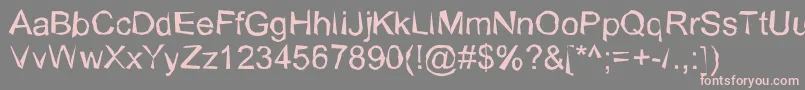 WobblyNormal Font – Pink Fonts on Gray Background