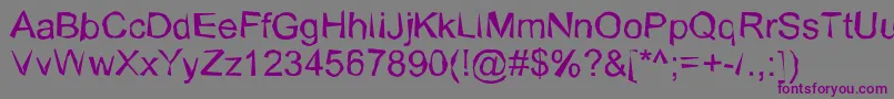WobblyNormal Font – Purple Fonts on Gray Background