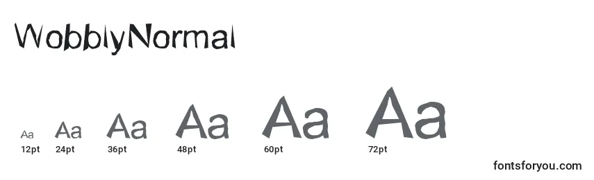 WobblyNormal font sizes
