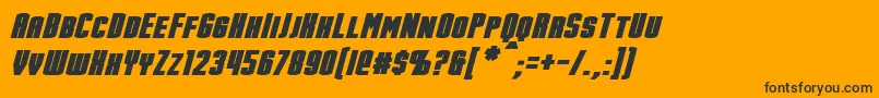 StarkBoldItalic Font – Black Fonts on Orange Background