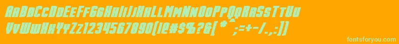 StarkBoldItalic Font – Green Fonts on Orange Background