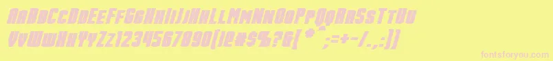 StarkBoldItalic Font – Pink Fonts on Yellow Background