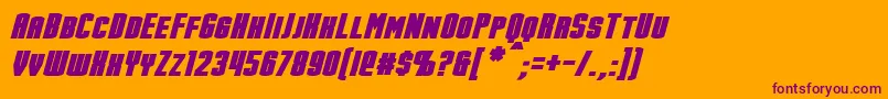 Шрифт StarkBoldItalic – фиолетовые шрифты на оранжевом фоне