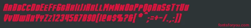 StarkBoldItalic Font – Red Fonts on Black Background