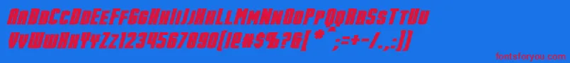 StarkBoldItalic Font – Red Fonts on Blue Background