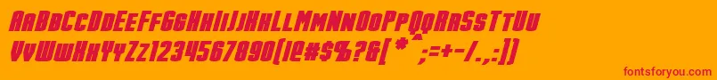 StarkBoldItalic Font – Red Fonts on Orange Background