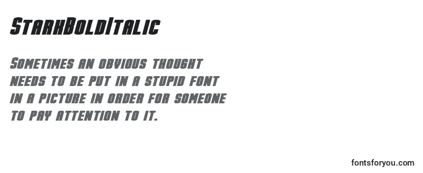 StarkBoldItalic Font