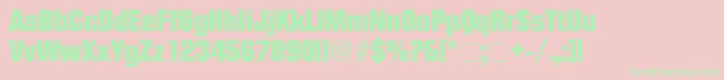 ConexDisplaySsi Font – Green Fonts on Pink Background