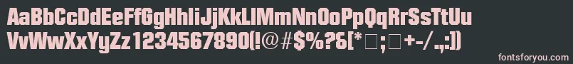 ConexDisplaySsi Font – Pink Fonts on Black Background