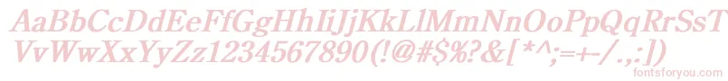 CenturyoldstyleBoldItalic Font – Pink Fonts on White Background