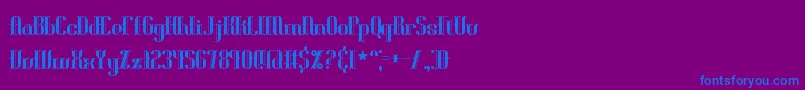 BlackoninautReduxBrk Font – Blue Fonts on Purple Background