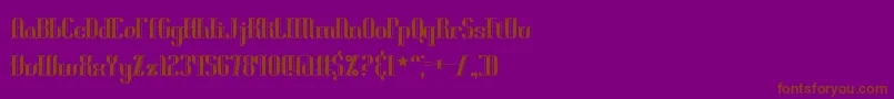 BlackoninautReduxBrk Font – Brown Fonts on Purple Background