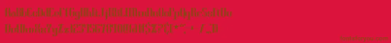 BlackoninautReduxBrk-fontti – ruskeat fontit punaisella taustalla
