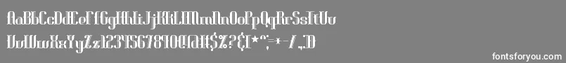 フォントBlackoninautReduxBrk – 灰色の背景に白い文字