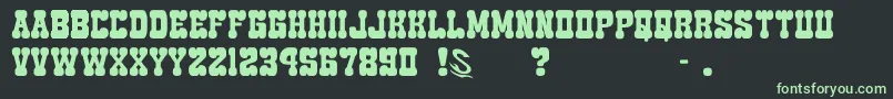 GomariceEdamameWestern Font – Green Fonts on Black Background