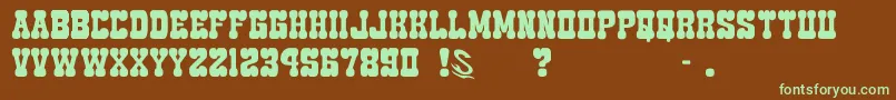 GomariceEdamameWestern Font – Green Fonts on Brown Background