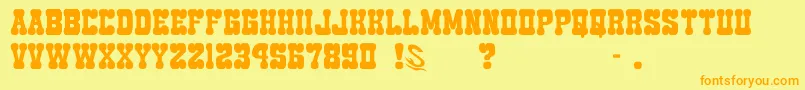 More about GomariceEdamameWestern Font GomariceEdamameWestern Font – Orange Fonts on Yellow Background