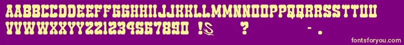 GomariceEdamameWestern Font – Yellow Fonts on Purple Background