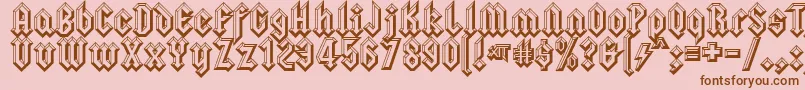 Squealer ffy Font – Brown Fonts on Pink Background