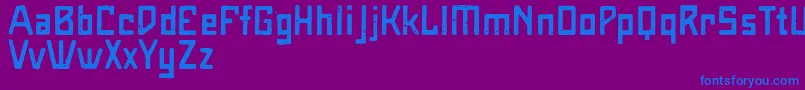 Czcionka MaiersNr8Halbfett – niebieskie czcionki na fioletowym tle