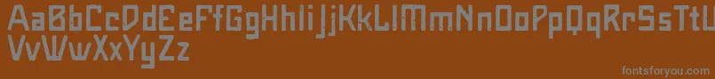 MaiersNr8Halbfett Font – Gray Fonts on Brown Background