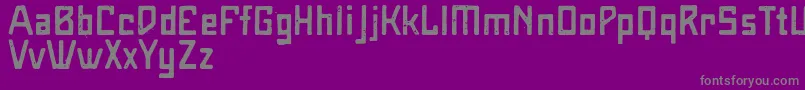フォントMaiersNr8Halbfett – 紫の背景に灰色の文字
