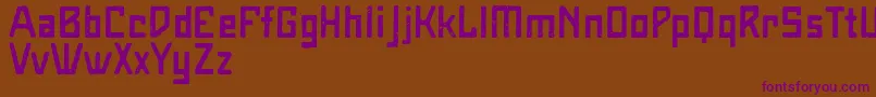 MaiersNr8Halbfett Font – Purple Fonts on Brown Background