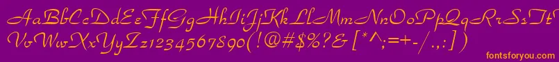 Parka36 Font – Orange Fonts on Purple Background