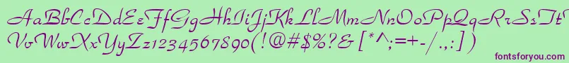 Parka36 Font – Purple Fonts on Green Background