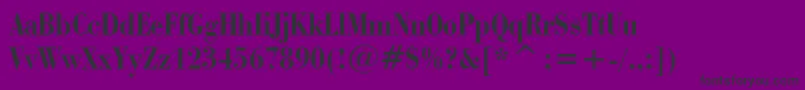 BauerBodoniBoldCondensedBt Font – Black Fonts on Purple Background