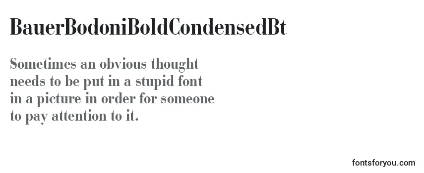 BauerBodoniBoldCondensedBt フォントのレビュー
