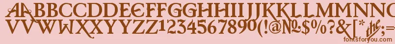 BarisCerin Font – Brown Fonts on Pink Background