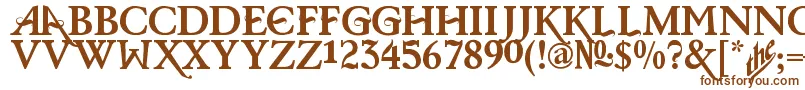 Шрифт BarisCerin – коричневые шрифты на белом фоне