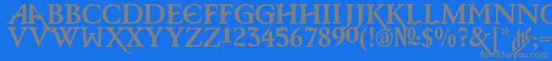 BarisCerin Font – Gray Fonts on Blue Background