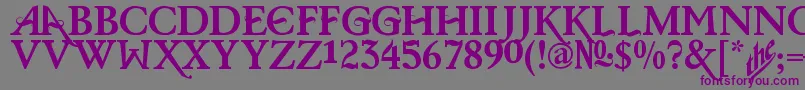 Шрифт BarisCerin – фиолетовые шрифты на сером фоне