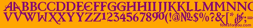 BarisCerin Font – Purple Fonts on Orange Background