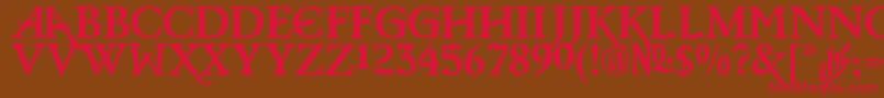 BarisCerin Font – Red Fonts on Brown Background