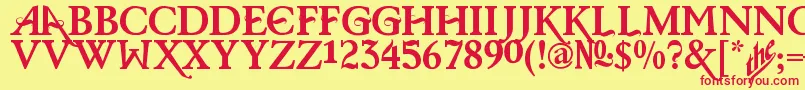 BarisCerin Font – Red Fonts on Yellow Background