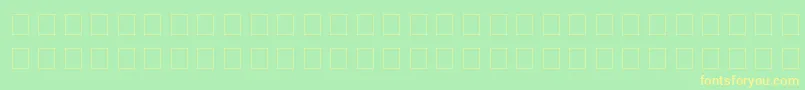 フォントMagnaVeritas – 黄色の文字が緑の背景にあります