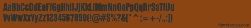 PffusionsansHeavy Font – Black Fonts on Brown Background