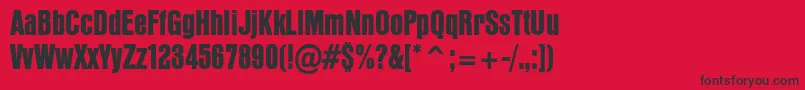 PffusionsansHeavy Font – Black Fonts on Red Background