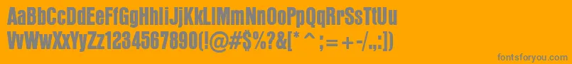 PffusionsansHeavy Font – Gray Fonts on Orange Background